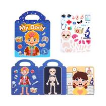 Livro De Adesivos Reutilizáveis Para Crianças Com Temas Diversos, Brinquedo Educativo De Livro De Adesivos Reutilizáveis Para Crianças Com Temas Diversos, Brinquedo Educativo De