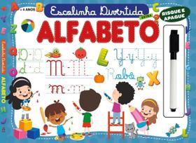 Livro de Atividades Escolinha Divertida Alfabeto com Caneta Risque e Apaga