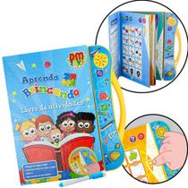 Livro de Atividades Infantil Bilíngue Aprenda Brincando Didático Premium Dm toys