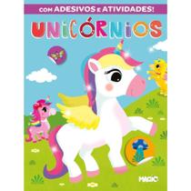 Livro de atividades unicornios c/adesivos - CIRANDA