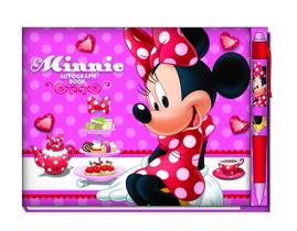 Livro de autógrafos Disney Minnie Mouse Deluxe com caneta 85972