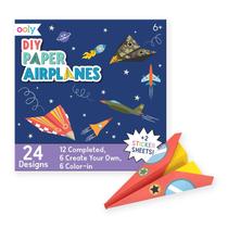 Livro de avião em papel Oly DIY com 24 aviões e adesivos