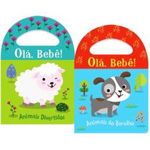 Livro de Banho Para Bebês Com Alça Animaizinhos Kit 2 Vols