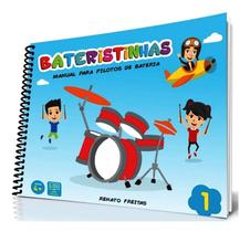 Livro de Bateria para Crianças BATERISTINHAS a partir dos 4 anos com conteúdo digital e ilustrações