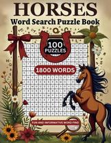 Livro de Caça-Palavras sobre Cavalos Majosta com 100 Puzzles