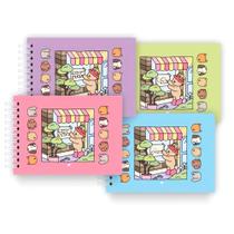 Livro de Colorir 48 Folhas Capa Dura Holográfica Caderno de Desenho Pintura Acabamento de Luxo