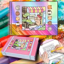 Livro de colorir 50/100/170 desenhos 9 capas com laminação holográfica + folha de acetato Livro de colorir 50/100/170 desenhos 9 capas com laminação holográfica + folha de acetato