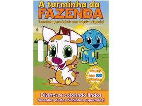 Livro de Colorir A Turminha da Fazenda com 100 Adesivos