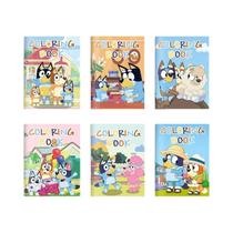 Livro De Colorir Anime Bluey Bingo 6 12 24pcs Desenho Animado Graffiti Pintura Quebra-Cabeça