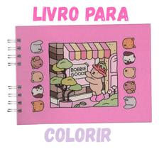 Livro De Colorir Bob Good Ursinhos Rosa Capa Dura Acetato Destacável Papel 150g 50pg