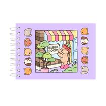 Livro De Colorir Bobbie Goods Capa Dura Desenhos 50 Páginas A5 Pintar Canetinhas Caderno Cores