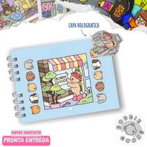 Livro de Colorir Bobbie Goods Laminação Holográfica 50 Folhas 180g Caderno de Desenho Pintura TikTok