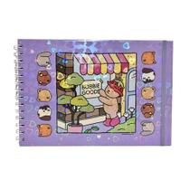 Livro de colorir bobbie goods lilás coração holográfico grande a4