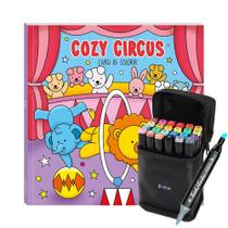 Livro De Colorir Bobbie Goods Tik Tok 48 Páginas Folha 150 Gm2 + 24 Canetinhas Ponta Dupla