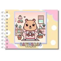 Livro de Colorir Capivara 50 folhas 180g Capa Dura