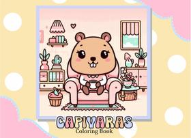 Livro De Colorir Capivara Capa Dura 50 Páginas Livro De Colorir Capivara Capa Dura 50 Páginas