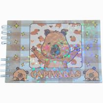 Livro de Colorir Capivara estilo Bobbie Goods - Capa Dura - 48 folhas - Marrom