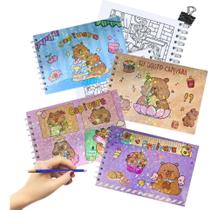Livro De Colorir Capivaras 48 Páginas 4 Cores Diferentes
