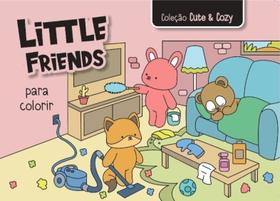 Livro de Colorir - Col. Cute & Cozy - Little Friends - Rosa