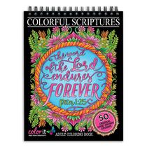 Livro de colorir ColorIt Colorful Scriptures Christian Adults