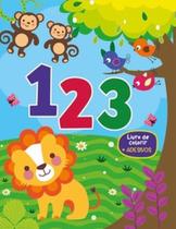 Livro de colorir com adesivos - 123 - PE DA LETRA