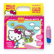 Livro de colorir com água Hello Kitty + pincel - LEOeLEO