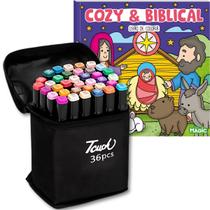 Livro de Colorir Cozi Biblical Canetas Coloridas Conforto e Criatividade em um Só Lugar Envio Imediato