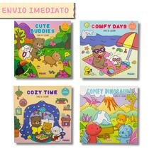 Livro de Colorir Cozy Friends 24 Desenhos 4 Modelos Folha Grossa 180g Estilo Bobbie Goods