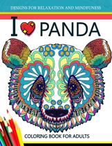 Livro de colorir CREATESPACE I Love Panda para adultos