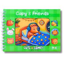 Livro de Colorir Cute & Comfy - Capivara e seus amigos