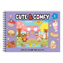 Livro De Colorir Cute & Comfy Super Extra Capa Dura Edição 1 Livro De Colorir Cute & Comfy Super Extra Capa Dura Edição 1