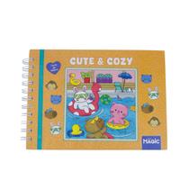 Livro de Colorir Cute & Cozy Desenhos Bob Goods Capa Dura Livro de Colorir Cute & Cozy Desenhos Bob Goods Capa Dura