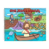 Livro de colorir cute Jesus and Disciples Capa dura espiral
