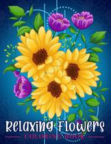 Livro de colorir de flores relaxantes - padrões florais para