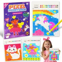 Livro de colorir DoodleDoo Pixel Paintings para meninas 5-8 Livro de colorir DoodleDoo Pixel Paintings para meninas 5-8