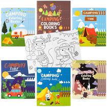 Livro de colorir Dvbonike Camping 24 unidades para crianças com arte DIY Livro de colorir Dvbonike Camping 24 unidades para crianças com arte DIY