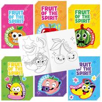Livro de colorir Dvbonike Fruit of the Spirit 24 unidades para crianças Livro de colorir Dvbonike Fruit of the Spirit 24 unidades para crianças