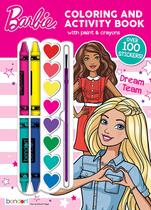 Livro de colorir e atividades Bendon Barbie com cápsulas de tinta e giz de cera