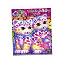 Livro de colorir e atividades Lisa Frank Cute Cats Art 64 unidades