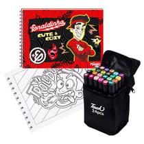 Livro De Colorir Enaldinho Cute & Cozy Capa Dura Espiral Folha Acetato 150g 48 Ilustrações 24 Marcadores Livro De Colorir Enaldinho Cute & Cozy Capa Dura Espiral Folha Acetato 150g 48 Ilustrações 24 Marcadores