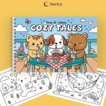 Livro de Colorir Espiral Capa Dura 48 folhas Cozy Tales São Domingos / Animativa