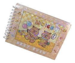 Livro de Colorir Estilo Bobbie Goods CAPIVARA Capa Dura Holográfica 50 Desenhos