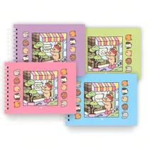 Livro de Colorir Estilo Cute Kawaii - Capa Dura - 50 Folhas - Original