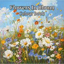 Livro de colorir Flores florescendo para alívio do estresse