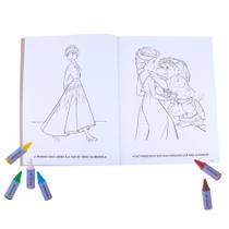 Livro de Colorir Frozen II com 12 Giz de Cera DCL