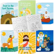 Livro de colorir GROBO7 Christian Bible para crianças com 24 unidades