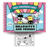 Livro De Colorir Hello Kitty And Friends Cozy Coloring Book Capa Dura Holográfica