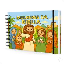 Livro De Colorir Infantil Capa Dura Tema Bíblico Mulheres