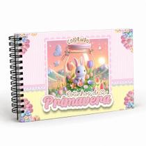Livro de Colorir Infantil POTINHOS DE PRIMAVERA Capa Dura