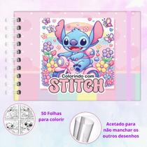 Livro De Colorir Infantil Stitch Estilo Bobbie Goods Capa Dura 180g